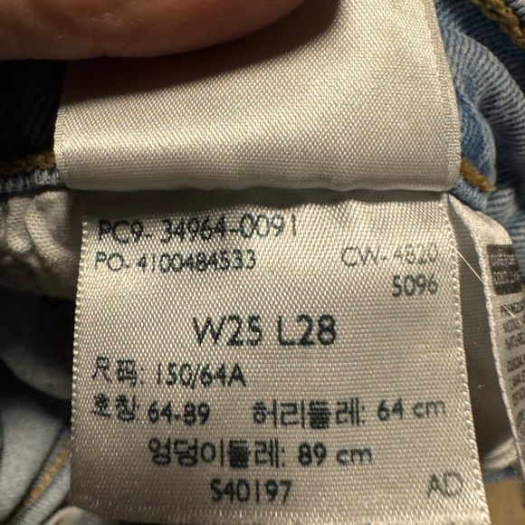 Levi's Premium Wedgie Straight Jeans Women's 25 High Rise Blue Denim Button Fly - Picture 5 of 5